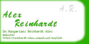 alex reinhardt business card